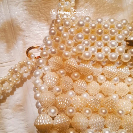 Berry Pearls handmade bag