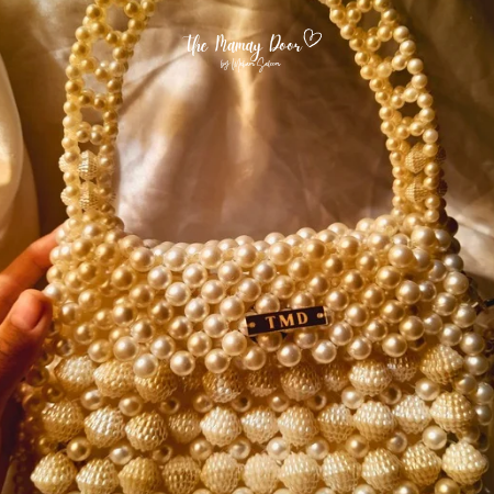 Berry Pearls handmade bag