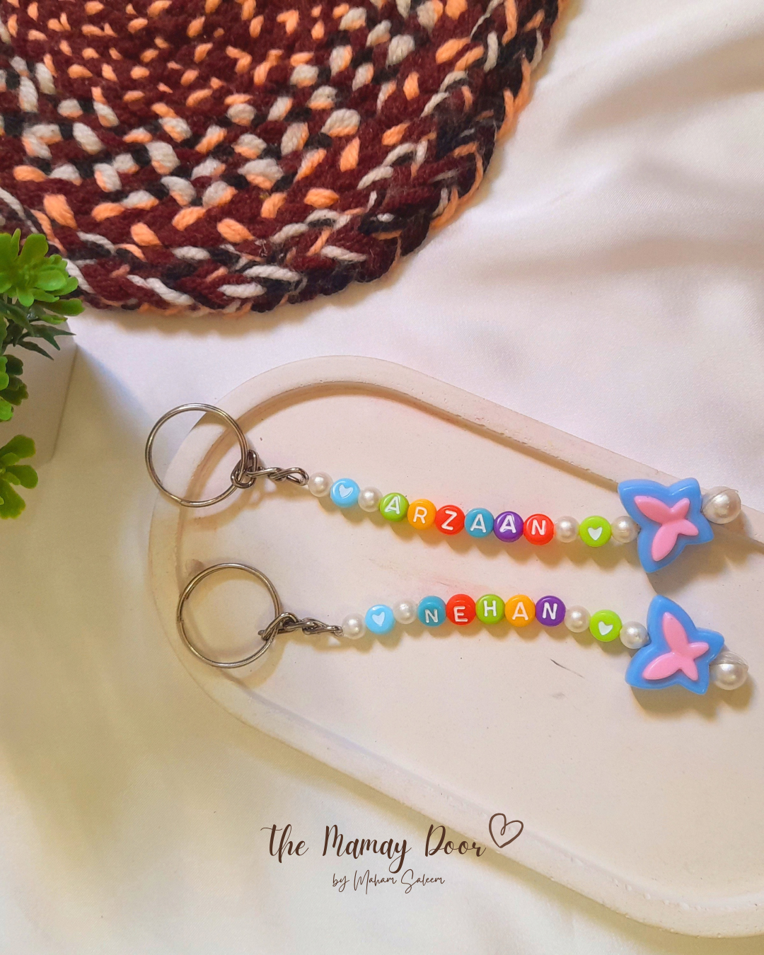 Beaded Name Keychain