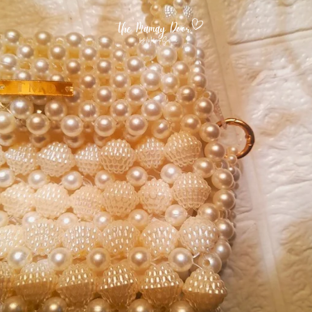 Berry Pearls handmade bag