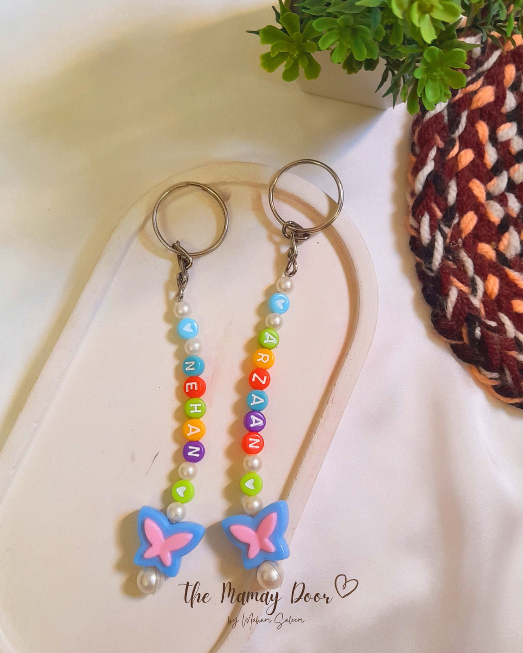 Beaded Name Keychain
